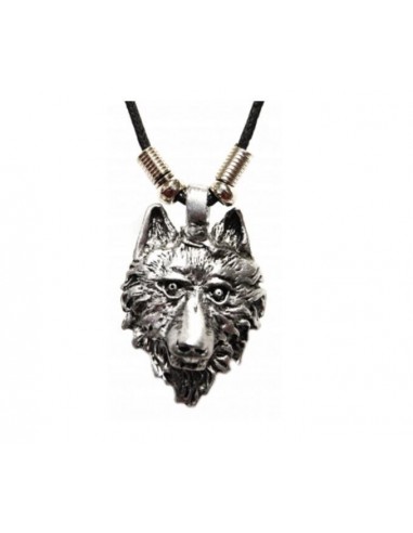 Collier loup en étain