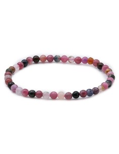 Bracelet tourmaline multicolore perle en 4 mm