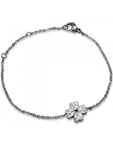 Bracelet trèfle  en acier