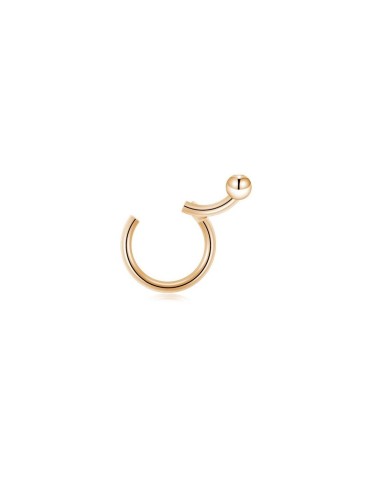 Piercing anneau articulé clippé acier noir 1.2 mm x boule de 3 mm  modèle Bortosse