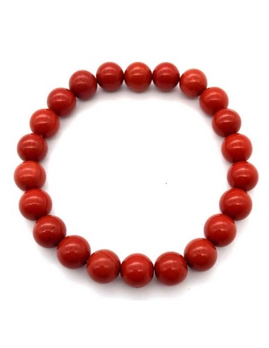 Bracelet jaspe rouge en 8 mm