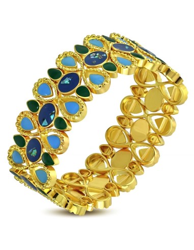 Bracelet bleu élastique