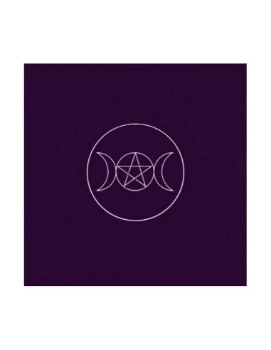 TAPIS tarot pentagrammes et lunes tapis violet