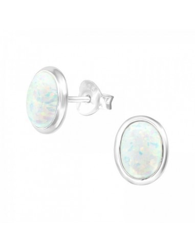 Boucles d'oreilles opale en  argent