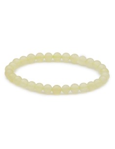 Bracelet Jade jaune perles en 6mm