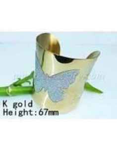 Bracelet Papillon en acier doré