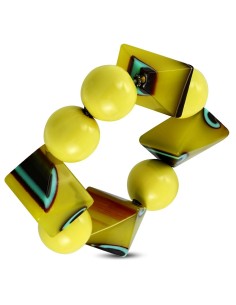 Bracelet jaune en acrylique