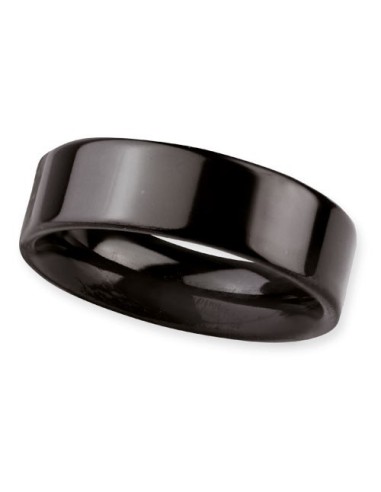 Bague anneau noir en titane