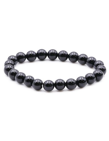 Bracelet Obsidienne noire en 8 mm