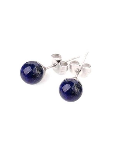 Boucles d'oreille lapis lazuli facetté