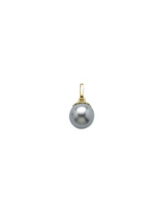 pendentif perle grise 8 mm