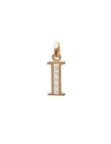 Pendentif lettre I en plaqué or