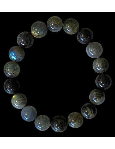 Bracelet Labradorite de Madagascar perles en 10 mm