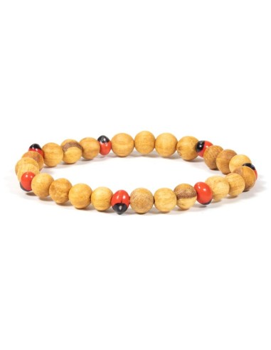 Bracelet Bois Palo Santo avec des perles rondes