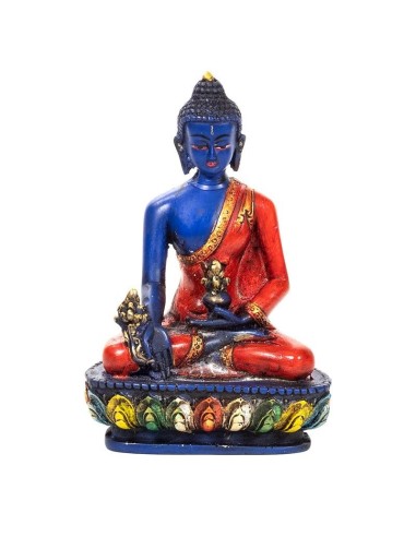 Figurine Bouddha Médecine peint