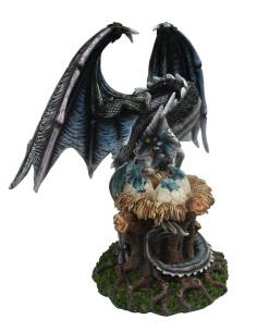 Statuette figurine dragon noir