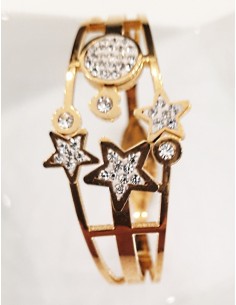 Bracelet étoile en acier doré
