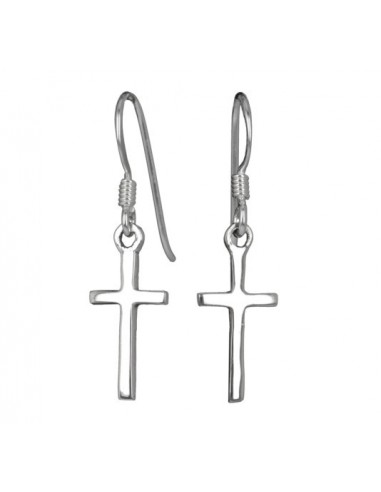 Boucles d'oreilles croix argent Amance