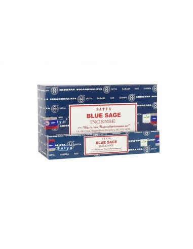 Encens  Satya Sauge bleue lot de 12 boîtes de 15 grammes chacune