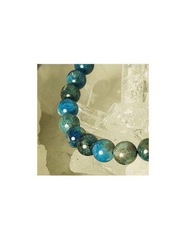 Bracelet  Apatite Bleue  perles en 4 mm