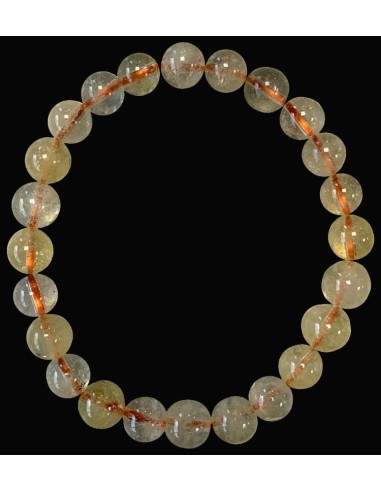 Bracelet citrine perles en 8  mm