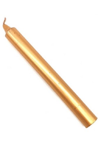 Bougie dorée  lot de 8 bougies