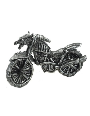 Figurine dragon skull sur sa moto