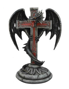 Figurine Dragon sur une croix