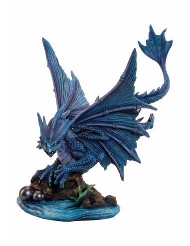 Figurine dragon bleu combattif