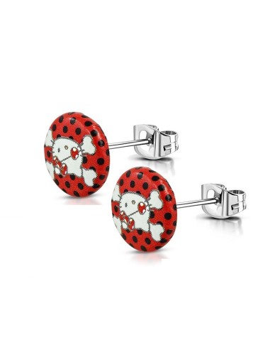 Boucles d'oreilles skull en acier modèle Burry