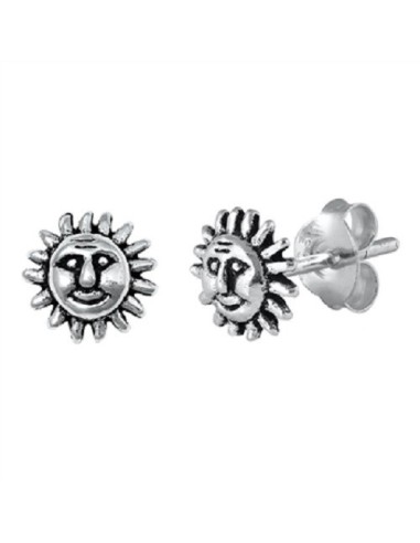 Boucles d'oreilles soleil en argent