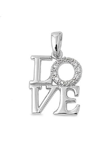 Pendentif love en argent