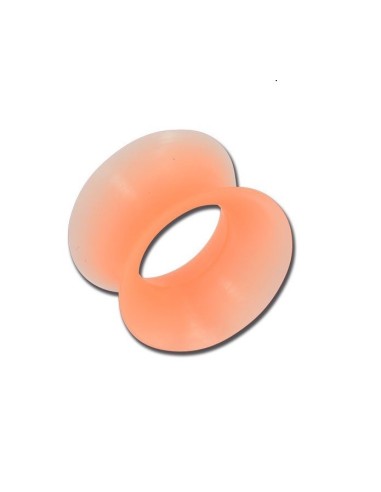 Piercing tunnel silicone flexible orange modèle Agoe