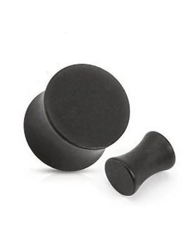 Piercing plug noir en acier