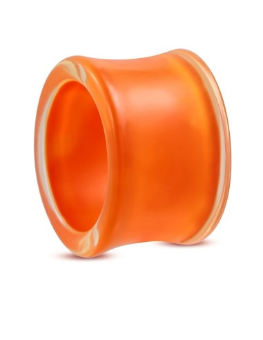 Piercing tunnel orange  en acrylique dévissable
