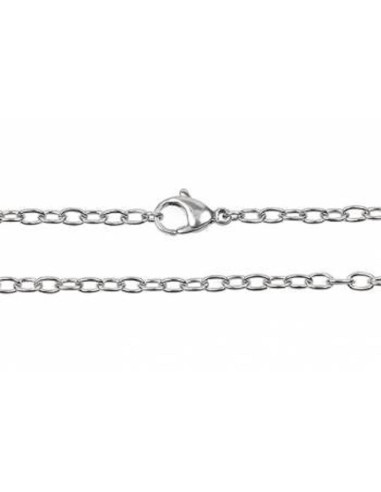 Chaîne maille forçat  en acier 45 cm x 3 mm