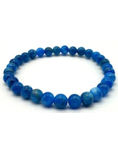 Bracelet Apatite Bleue pierres minérale en 6 mm