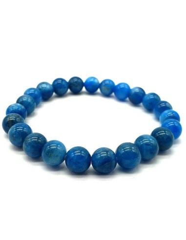 Bracelet  Apatite Bleue A+ perles en 8 mm