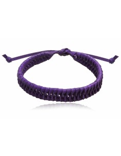 Bracelet en cuir violet