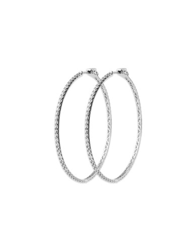 Créoles boucles d'oreilles en 60 mm en Argent