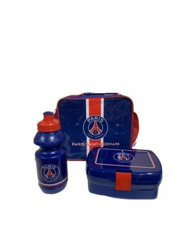 Sac isotherme Paris Saint Germain avec boîte à goûter et gourde