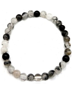Bracelet tourmaline quartz A perle en 6 mm