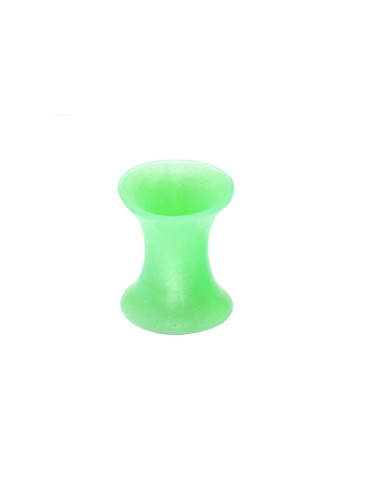 Piercing tunnel silicone vert flexible