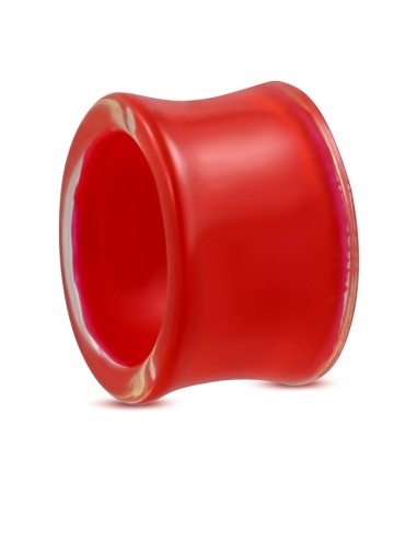 Piercing tunnel rouge en acrylique