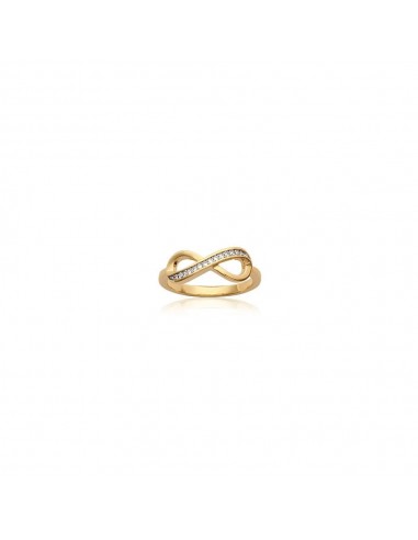 Bague en plaqué or et oxyde de zirconium.
