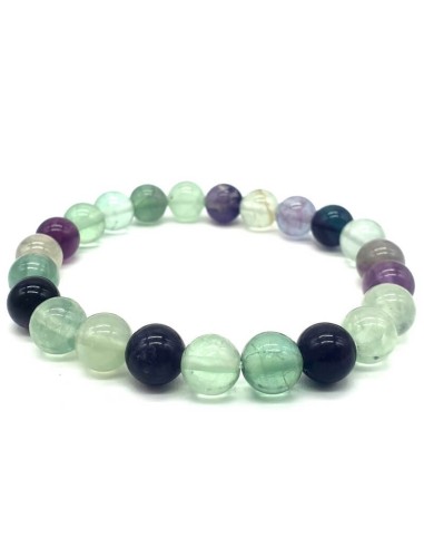 Bracelet fluorite pierres minérales en 8 mm