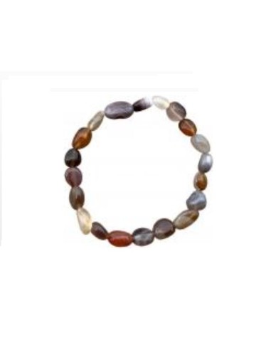 Bracelet agates  Botswana pierres roulées