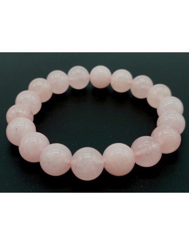 Bracelet quartz rose pierres minérales en 10 mm