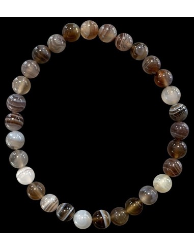 Bracelet agates  Botswana perles en 6 mm