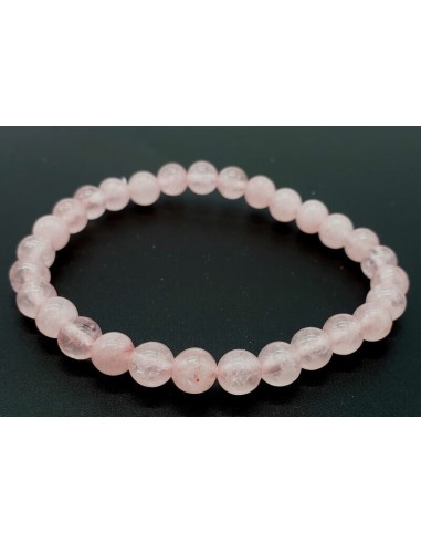 Bracelet quartz rose pierres minérales en 4 mm